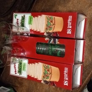 Hefty Vintage Holiday Tumblers Crystal Plastic 3 Boxes of 18 10 oz cups